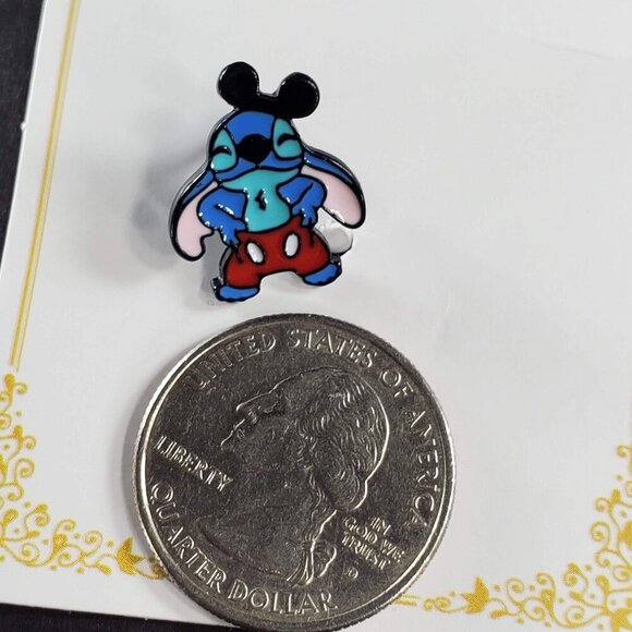 Stitch Lapel Pin Mickey Mouse Ears Pants Brooch Jewelry Badge Accessories Pin - Picture 3 of 6